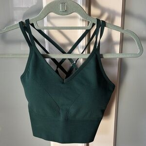 Soma Forest Green Strappy Sports Bra
